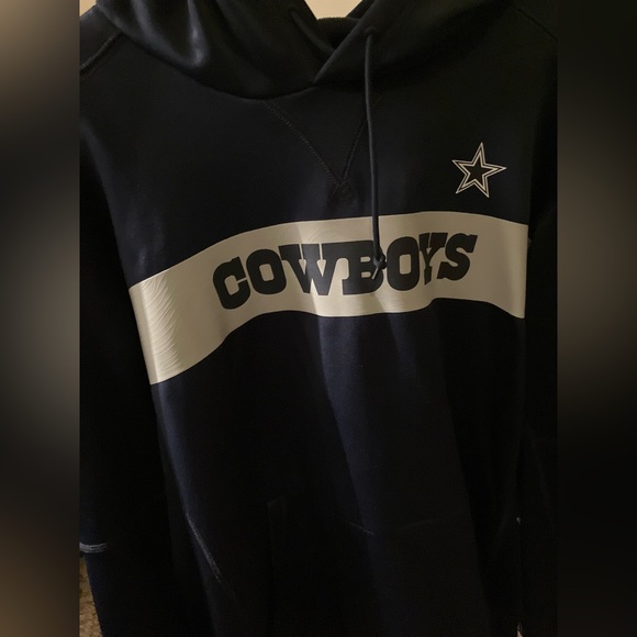 Nike DALLAS COWBOYS MEDIUM BIKE HOODIE LIKE NEW NFL IN FIELD APPAREL - Picture 4 of 11